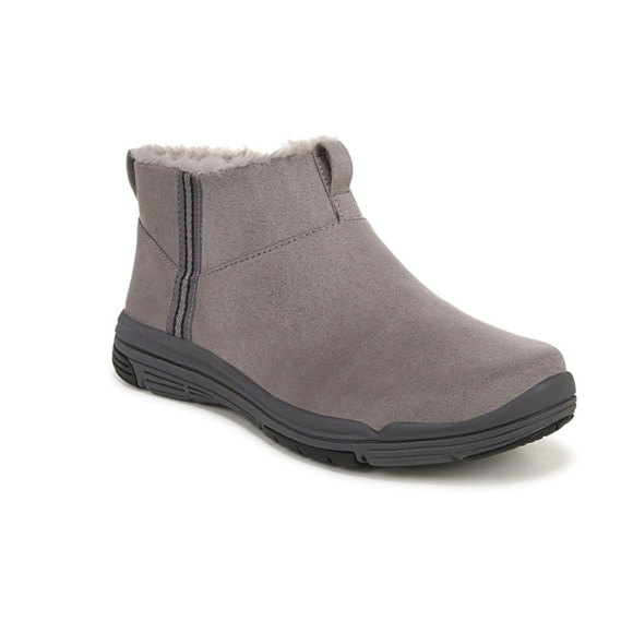 Ryka Water-Repellent Side-Zip Ankle Boots Faux Fur-Amber (WIDE) - Picture 4 of 5